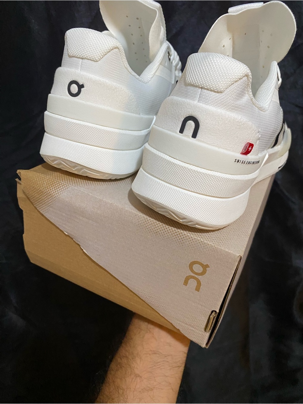 On Running Men’s White and Black Cloudnova Sneakers - Picture 6 of 10